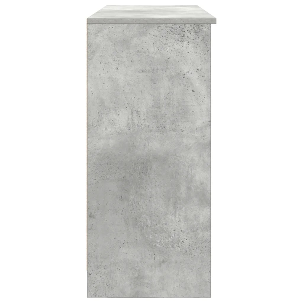 Credenza con Cassetto-Buffet-Armadio da cucina Grigio Cemento 101x35x76 cm in Truciolato
