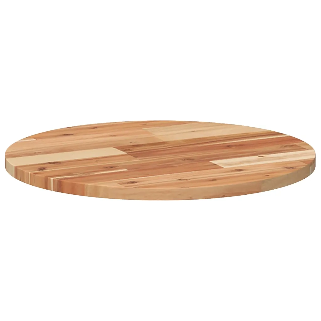 Piano Tavolo Rotondo Ø50x2 cm in Legno Massello di Acacia 4008695