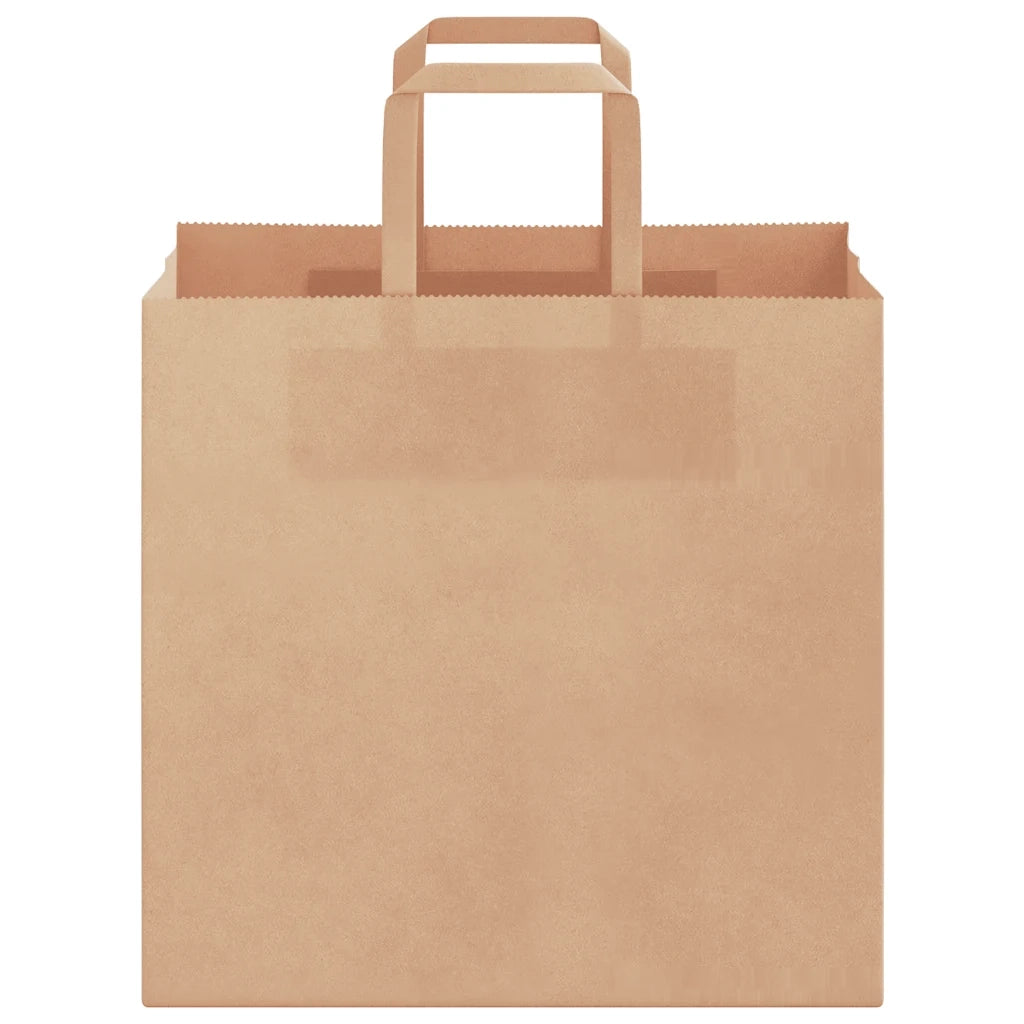 Sacchetti di Carta 250 pz con Manici Marrone 26x17x25 cm 4101815
