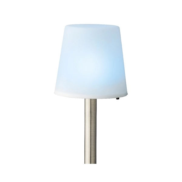 LAMPADA SOLARE H32CM BIANCA CON PICCHETTO
