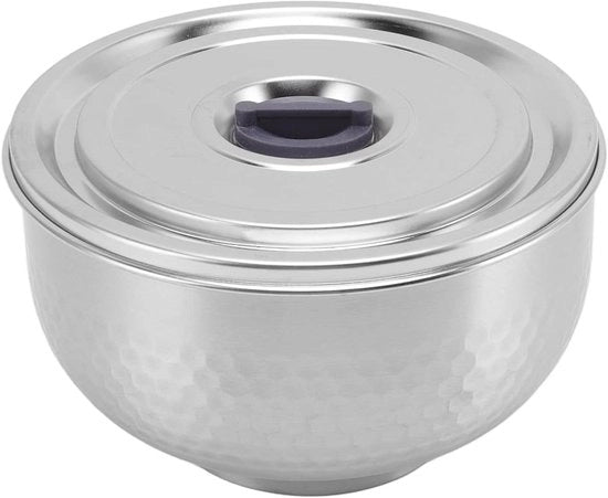 Compartimento doppio a doppia parete in acciaio inossidabile con isolamento termico a doppia parete per pentola da riso, utensili da cucina, 14cm.