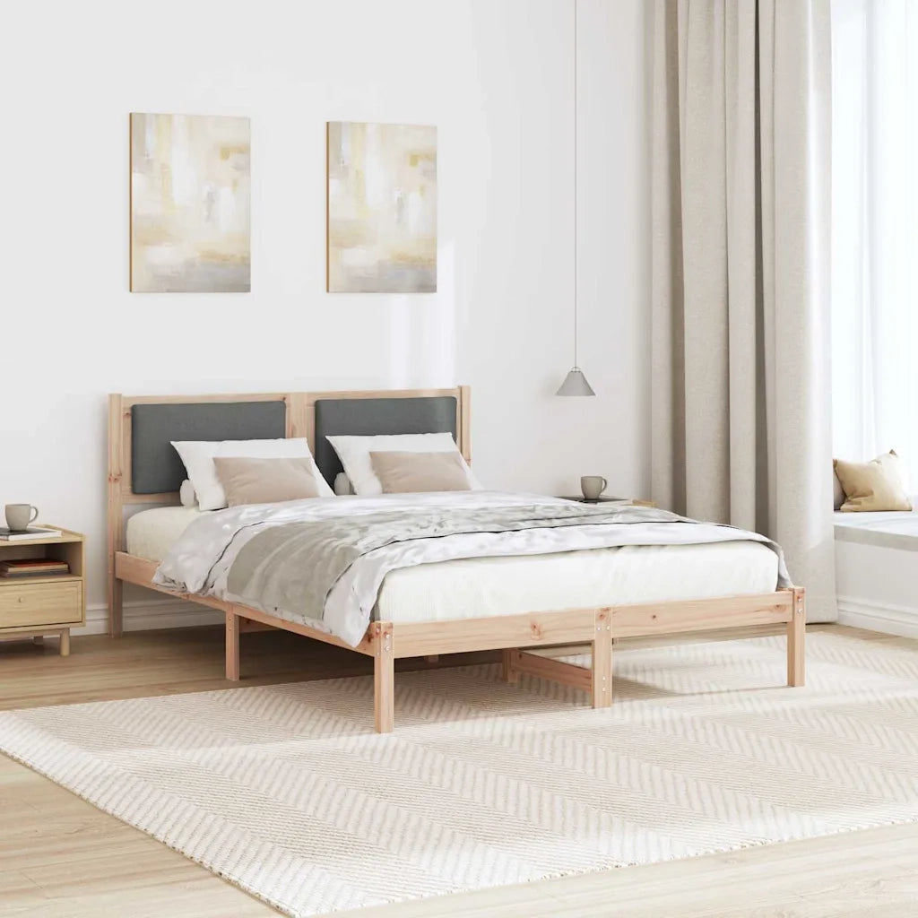 Letto matrimoniale | Letto per adulti | Struttura del letto Grigio scuro 160 x 200 cm Pino massello