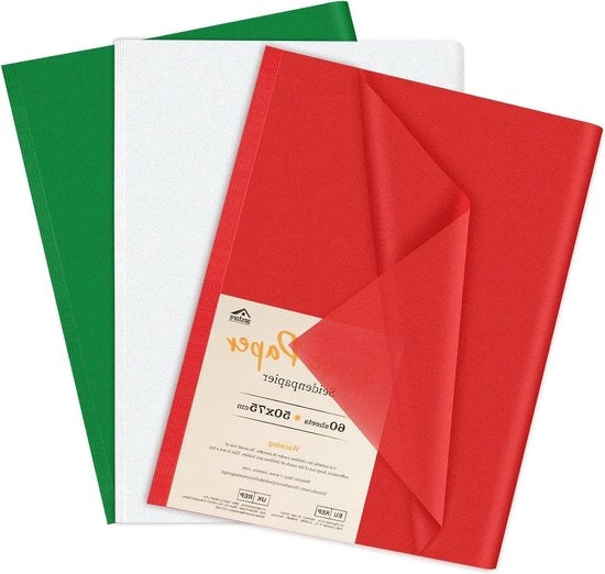 Papier di carta vetrata - 60 fogli a tre colori - trasparente - 50 x 75 cm - materiale per confezioni regalo - carta da colorare per compleanni matrimoni e baby shower.