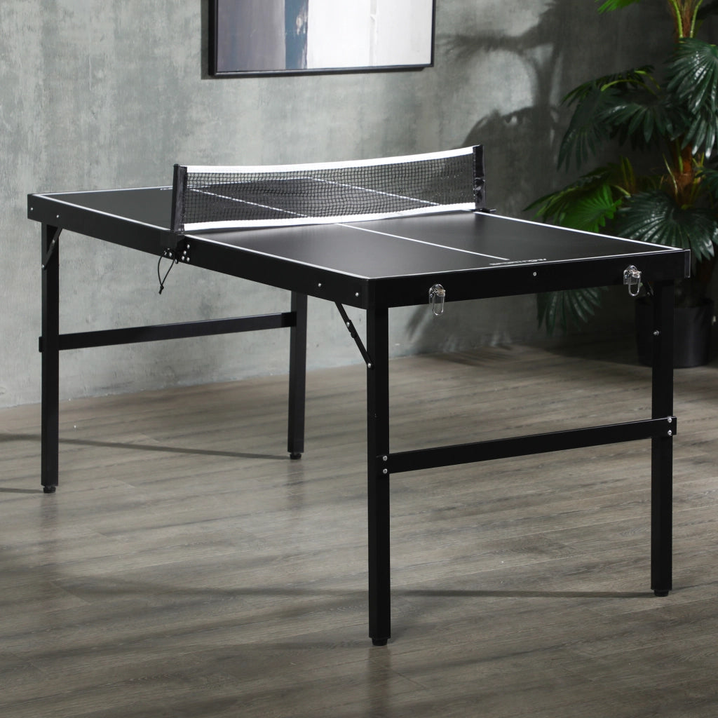 Tavolo da ping pong pieghevole ¨C zephmum ¨C nero 152x76x72 cm