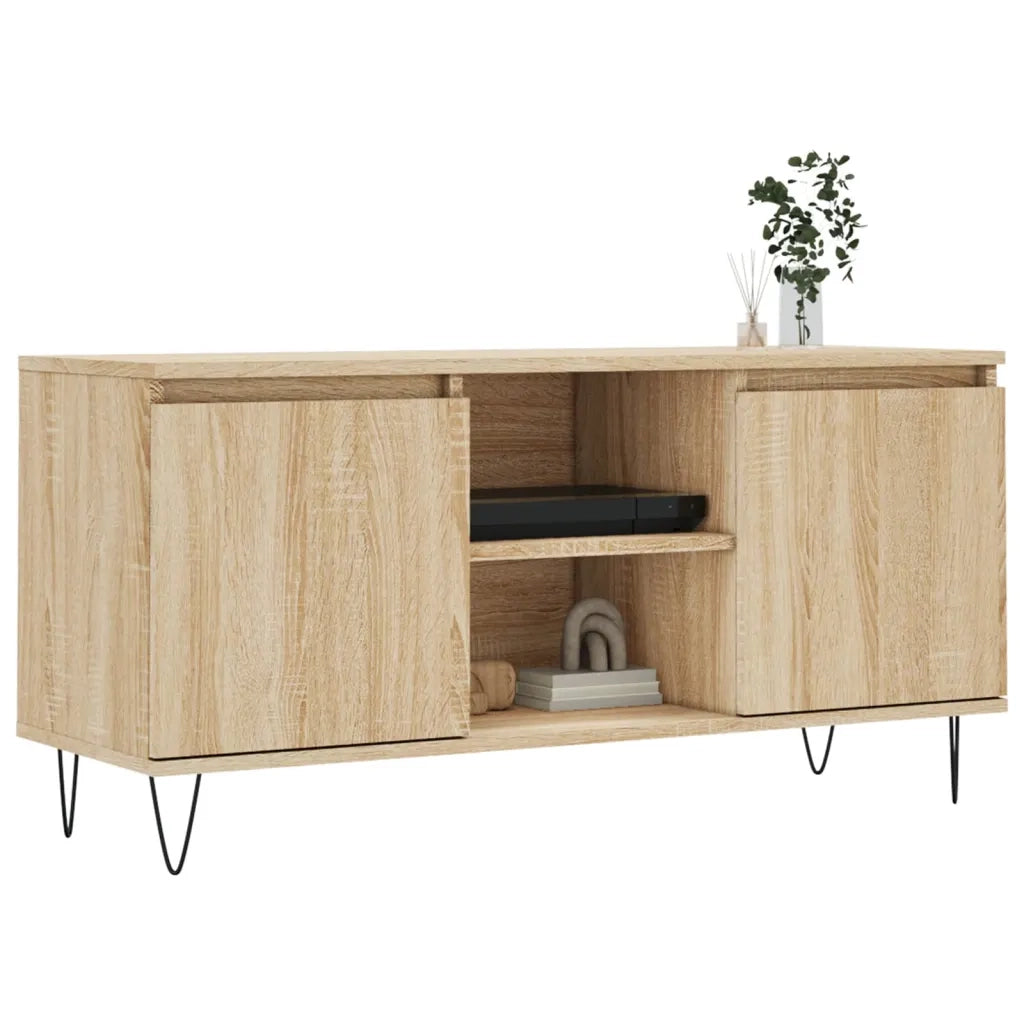 Mobile Porta TV-Mobile per TV-Credenza TV Rovere Sonoma 104x35x50 cm in Legno Multistrato 666692