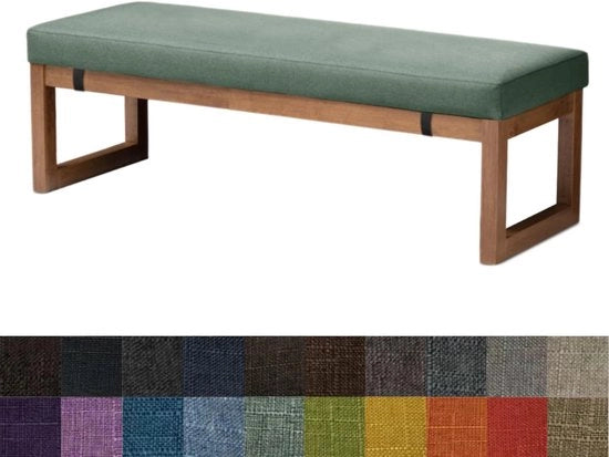 Cuscino per Banca e Bancopiazza - Comfortevole - 1 pezzo - Verde Agata - 160x40x5 cm