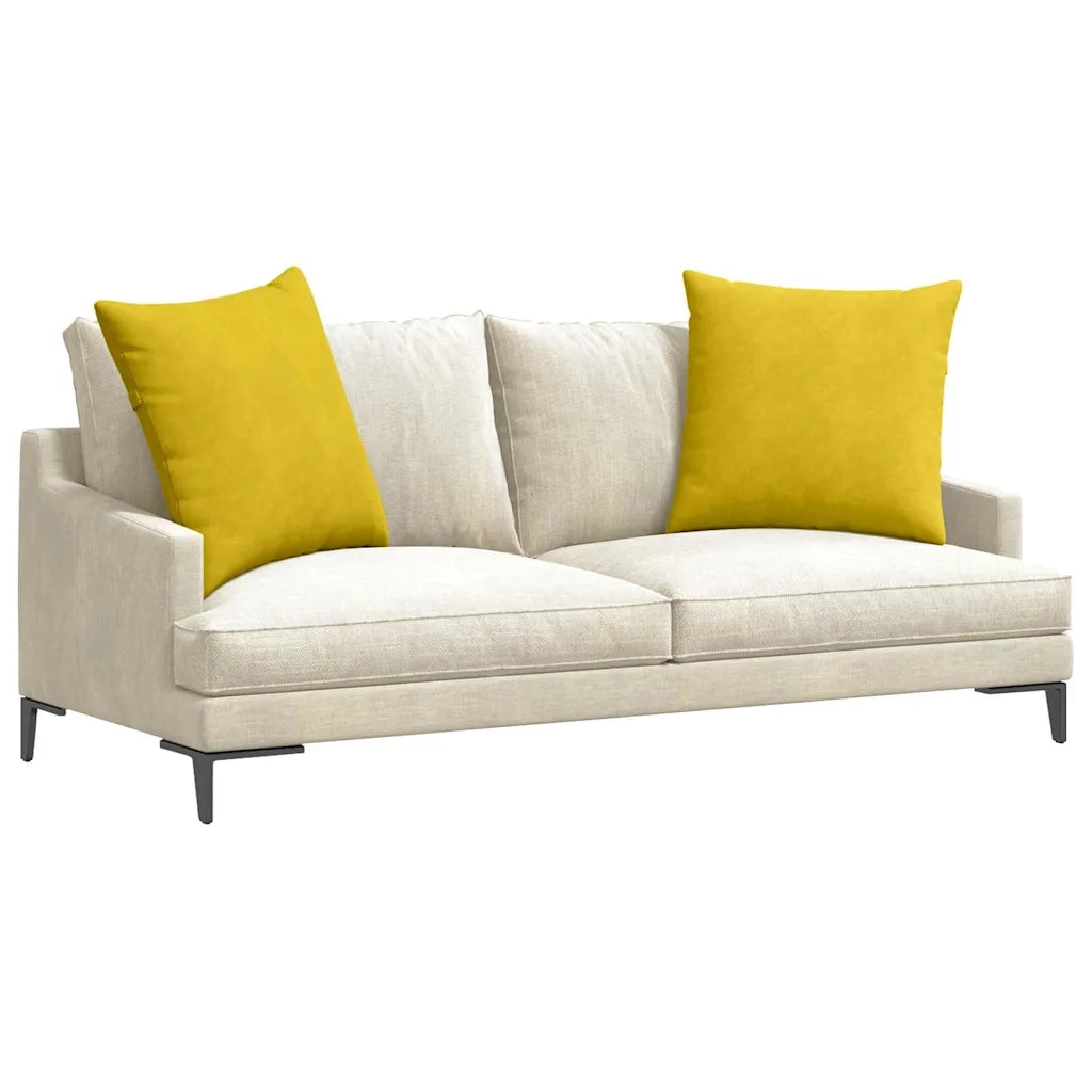 Cuscini da Divano 2 pcs Giallo 60 x 60 cm Tessuto in Cords 42014021