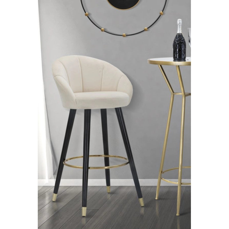 Sgabello Bar Prague Crema cm 55x56x104