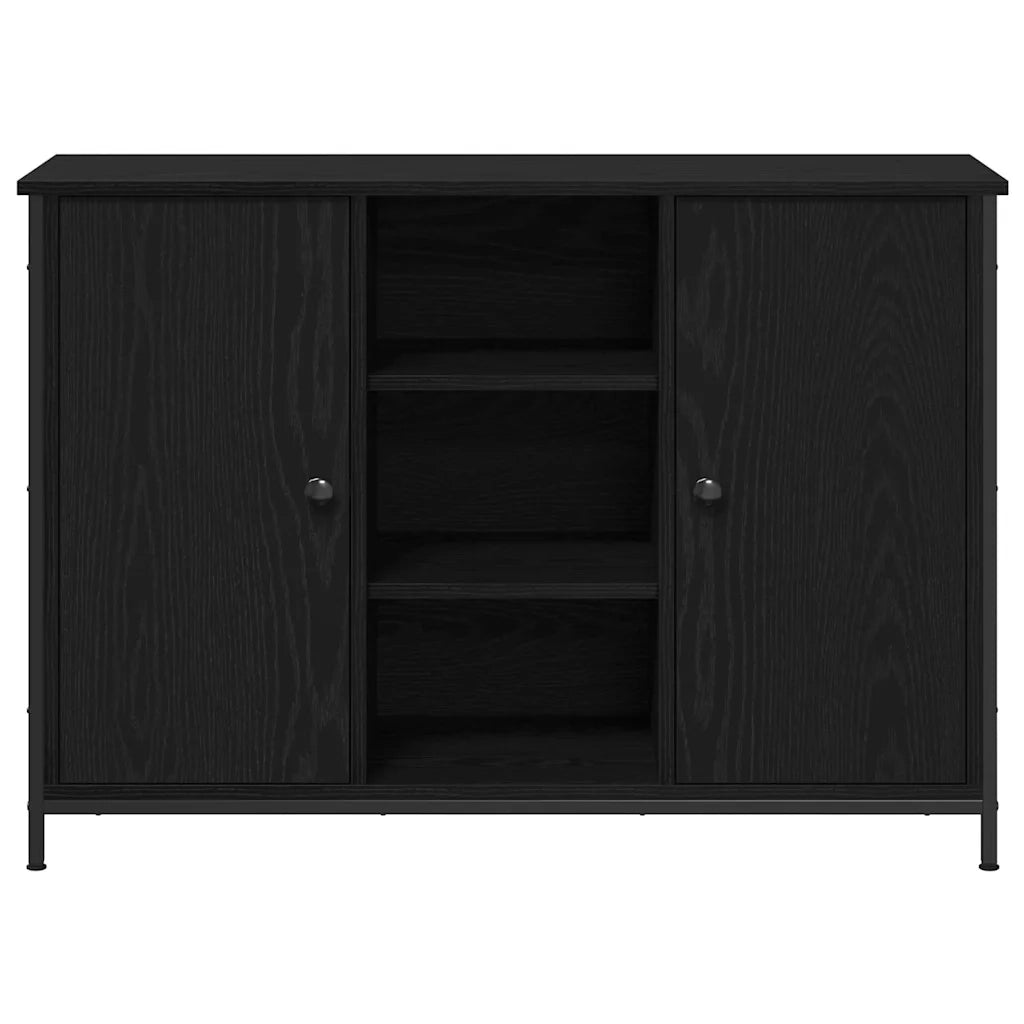 Credenza | Madia | Buffet da pranzo | Armadio da pranzo Rovere Nero 100 x 35 x 70 cm