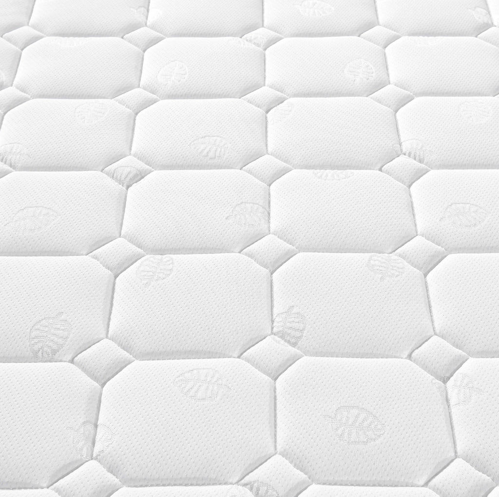 Letto contenitore 140x200 con rete sollevabile e testiera imbottita