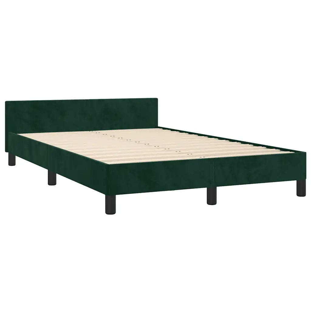 Giroletto senza Materasso Verde Scuro 120x200 cm in Velluto 3125626