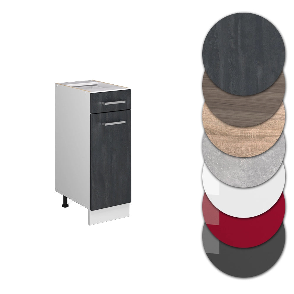 Vicco Mobiletto base per cucina Calcestruzzo nero 30 cm PL Antracite