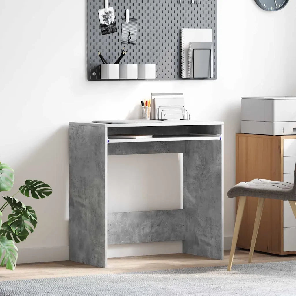 Scrivania | Tavolo da Ufficio Grigio cemento 77.5 x 43 x 79 cm Legno multistrato