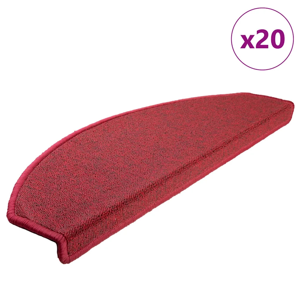 Tappetini per scale 20 pz 65x24x4 cm Rossi Semicircolari Grandi 3365794