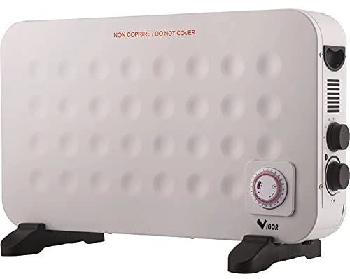 Vigor 9793020 Moon Termoconvettore Elettrico 2000 W 3 Livelli di Potenza Timer 24 ore Termostato Regolabile