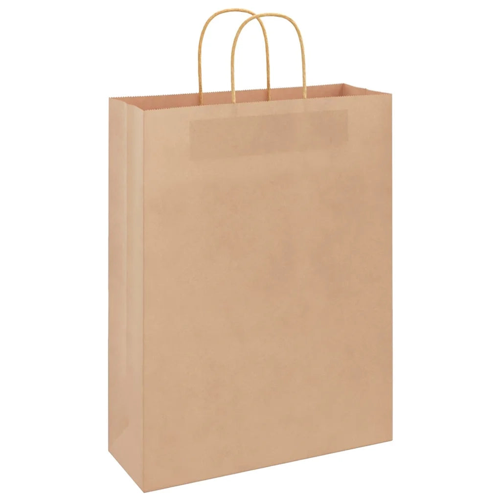 Sacchetti di Carta 50 pz con Manici Marrone 32x12x42 cm CFW3733390