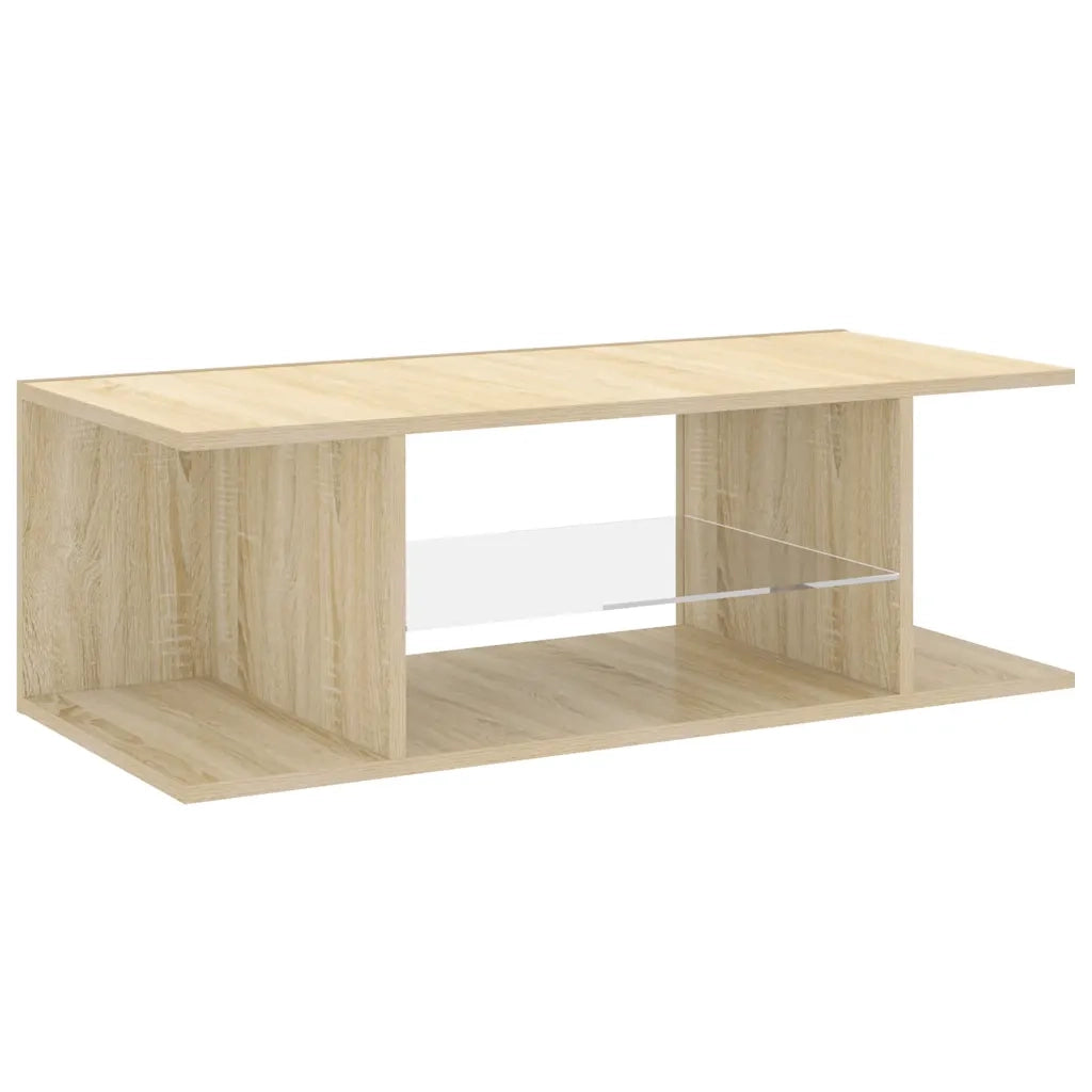Mobile Porta TV con Luci LED Rovere Sonoma 90x39x30 cm 804241