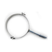 Fascetta murale con collare e tassello acciaio INOX lucido DN250 canna fumaria, tubo acciaio inox 316