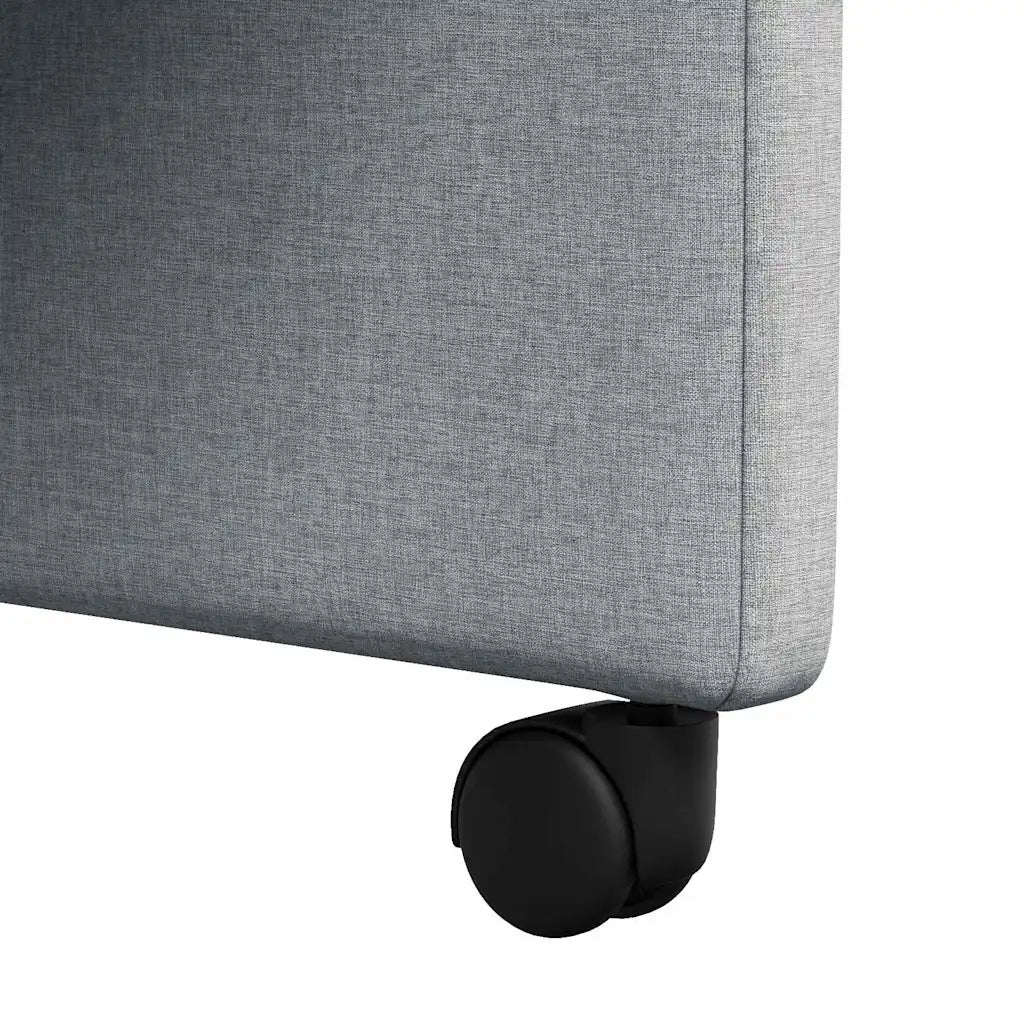 Sedie da Pranzo con Ruote 2 pcs Grigio chiaro 57 x 66 x 94 cm 42017807
