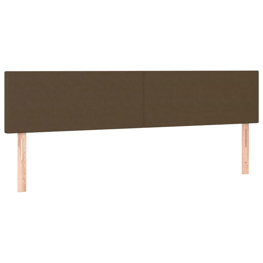 Giroletto a Molle con Materasso Marrone Scuro 200x200cm Tessuto 3130140