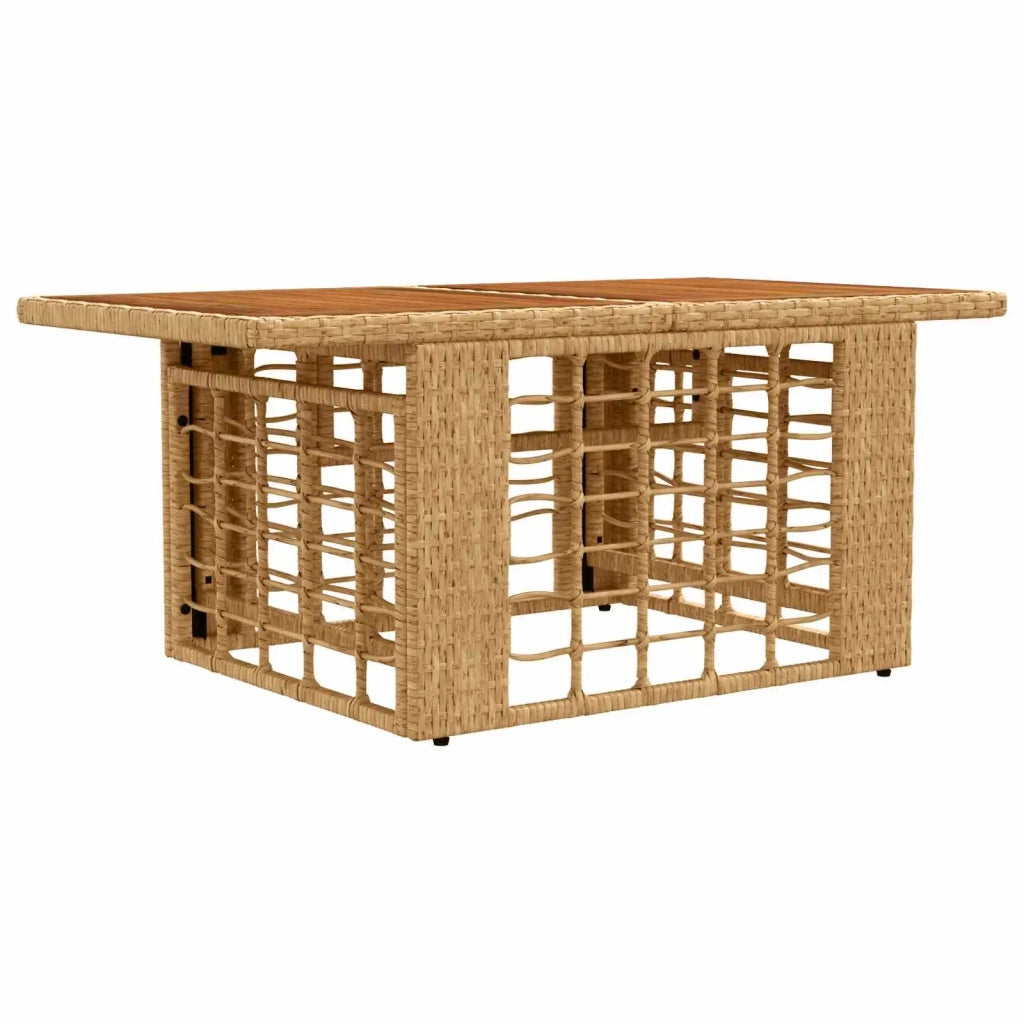 Set Divano da Giardino 14 pz Naturale e Bianco Crema polyrattan 3437918