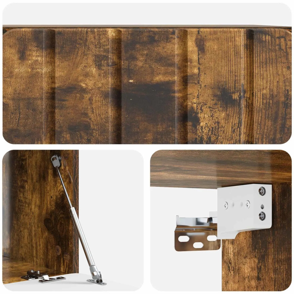 Mobile Porta TV da Muro Rovere Fumo 59,5 x 41 x 30 cm 898340