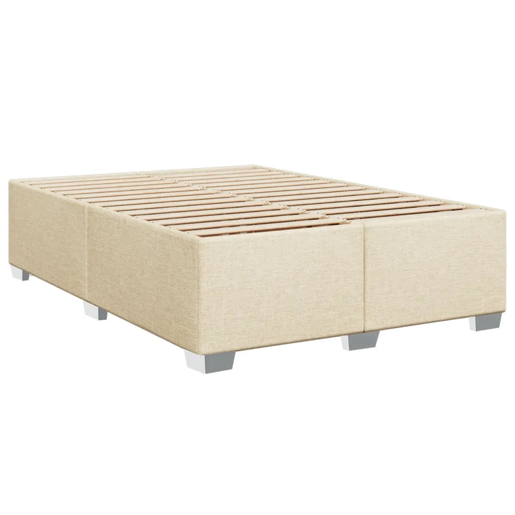 Giroletto a Molle con Materasso Crema 140x200 cm in Tessuto