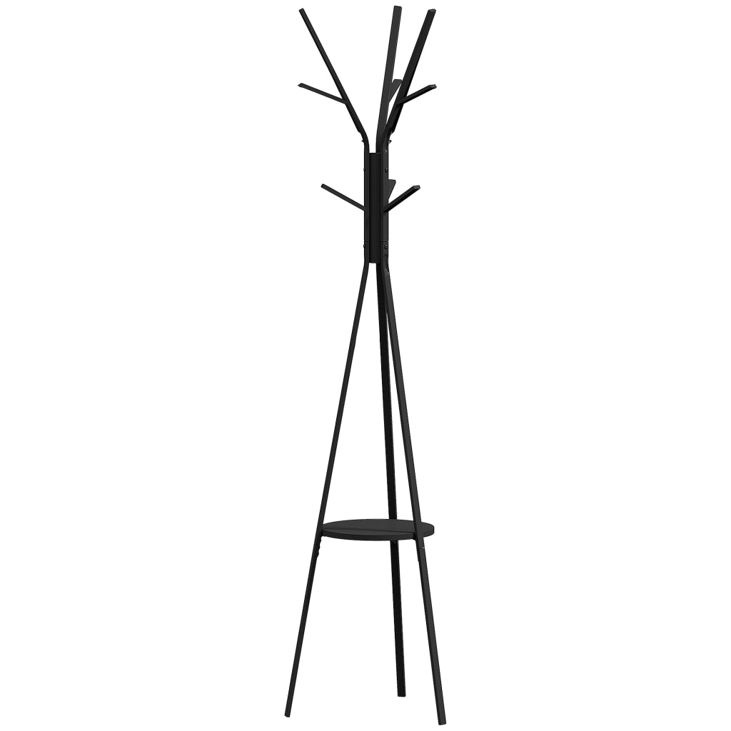 Appendiabiti da Terra Verticale Moderno per Ingresso. 45x45x180cm. Nero