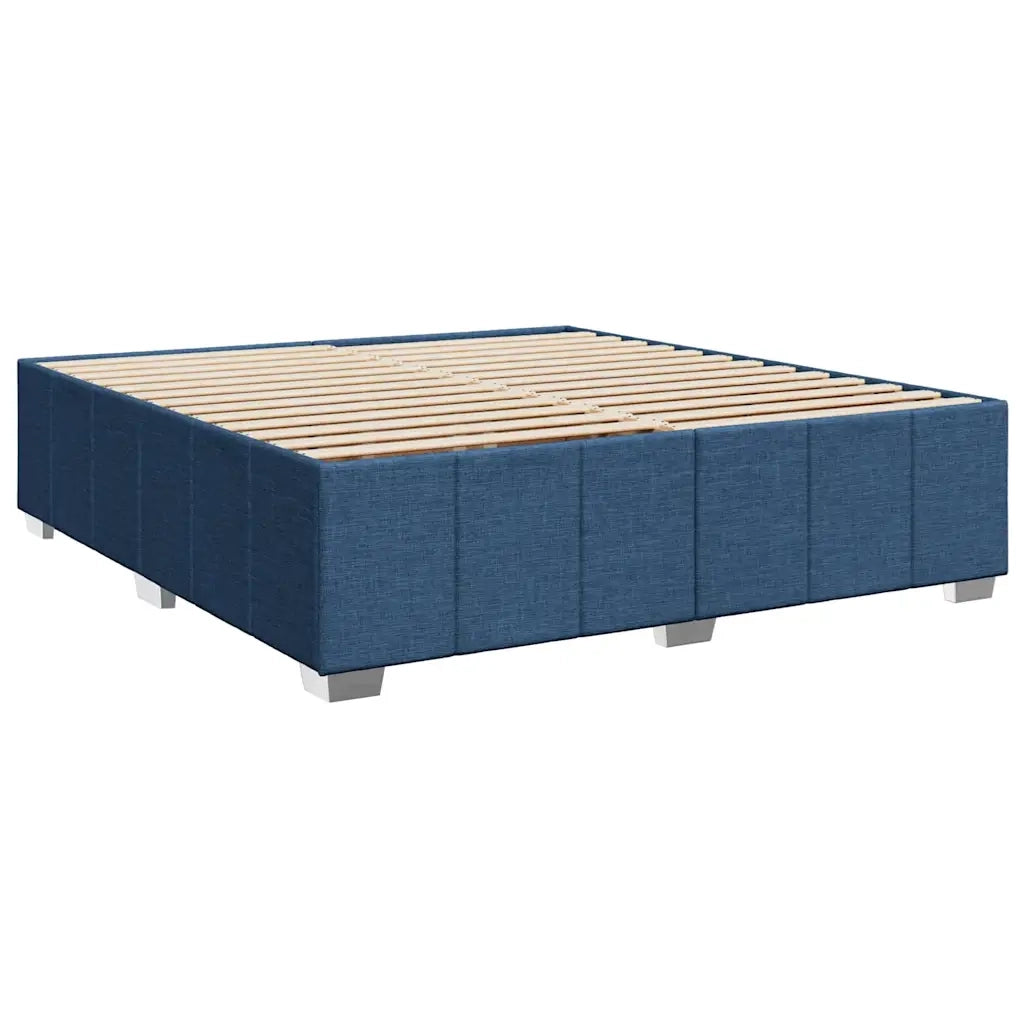 Giroletto a Molle con Materasso Blu 200x200 cm in Tessuto 3287188
