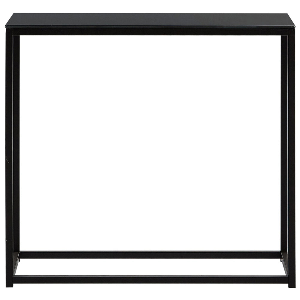 Consolle Piano In Vetro Temperato Nero Base In Metallo Glam Moderno Soggiorno Camera Da Letto Corridoio