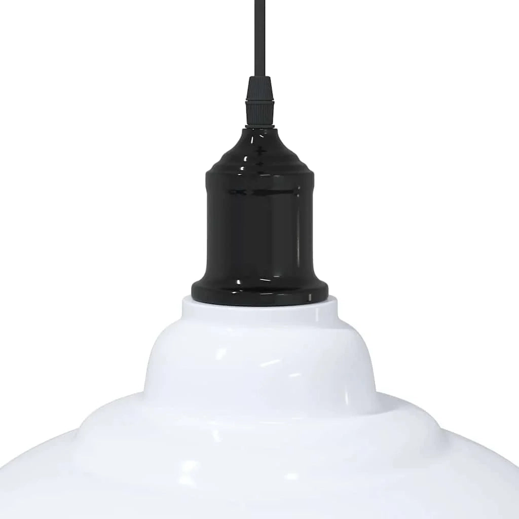 Lampada a sospensione vintage regolabile altezza 120 x 31 x 31 cm design elegante in metallo bianco lucido 02_0058009