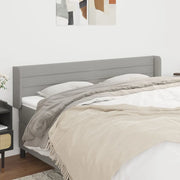 Testiera ad Orecchio-Testata con Orecchie Grigio Chiaro 183x16x78/88 cm in Tessuto 212238