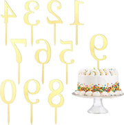 Decorazioni per torta per compleanno - 10 pezzi - Decorazione per torta riutilizzabile per compleanni - Adatta per tutte le età - Feste di compleanno e matrimoni - Decorazione per torta con numeri 0-9