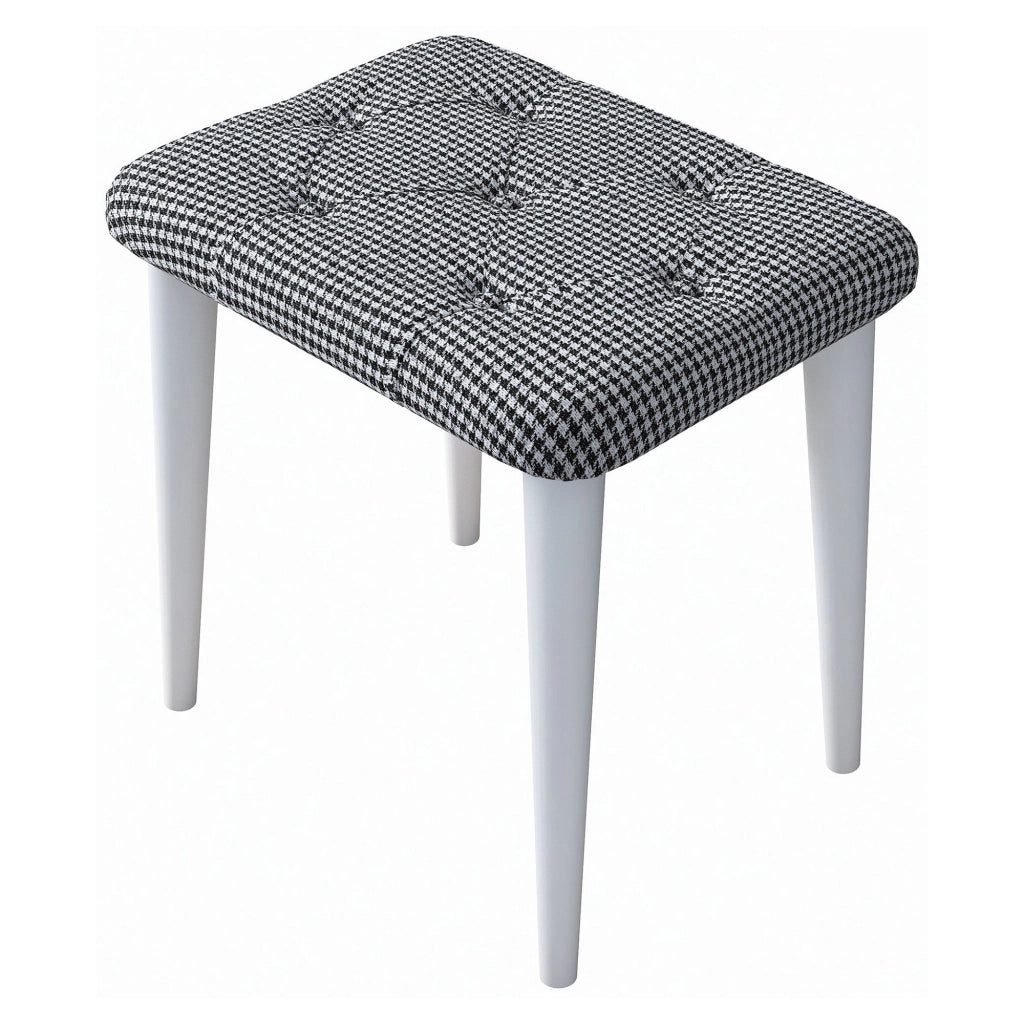 Mobile da Trucco Lusia, Toeletta Specchio Incluso, 125x40x94h cm Bianco