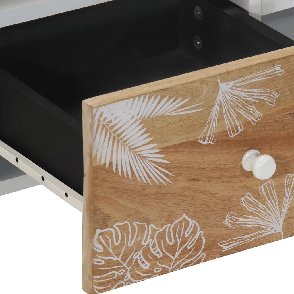 Mobile TV | Armadietto TV | Mobile Porta TV 100x33,5x46 cm in Legno Massello di Mango