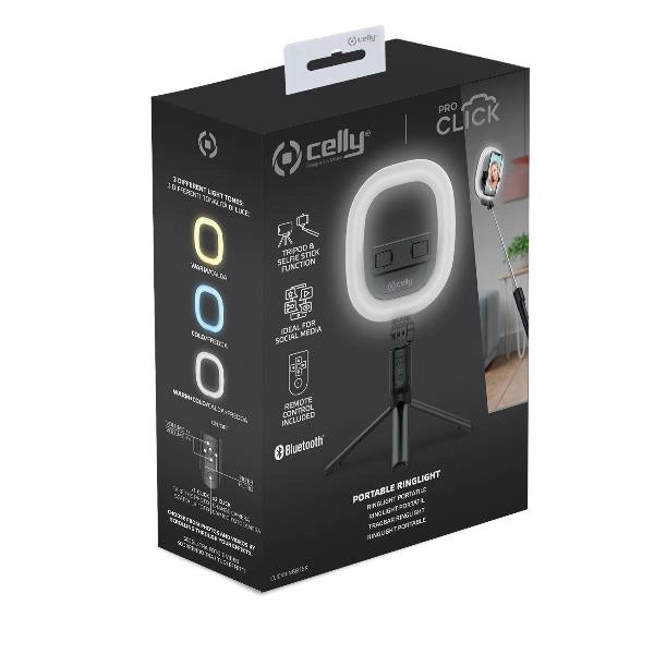 Celly clickringbtbk anello di illuminazione led