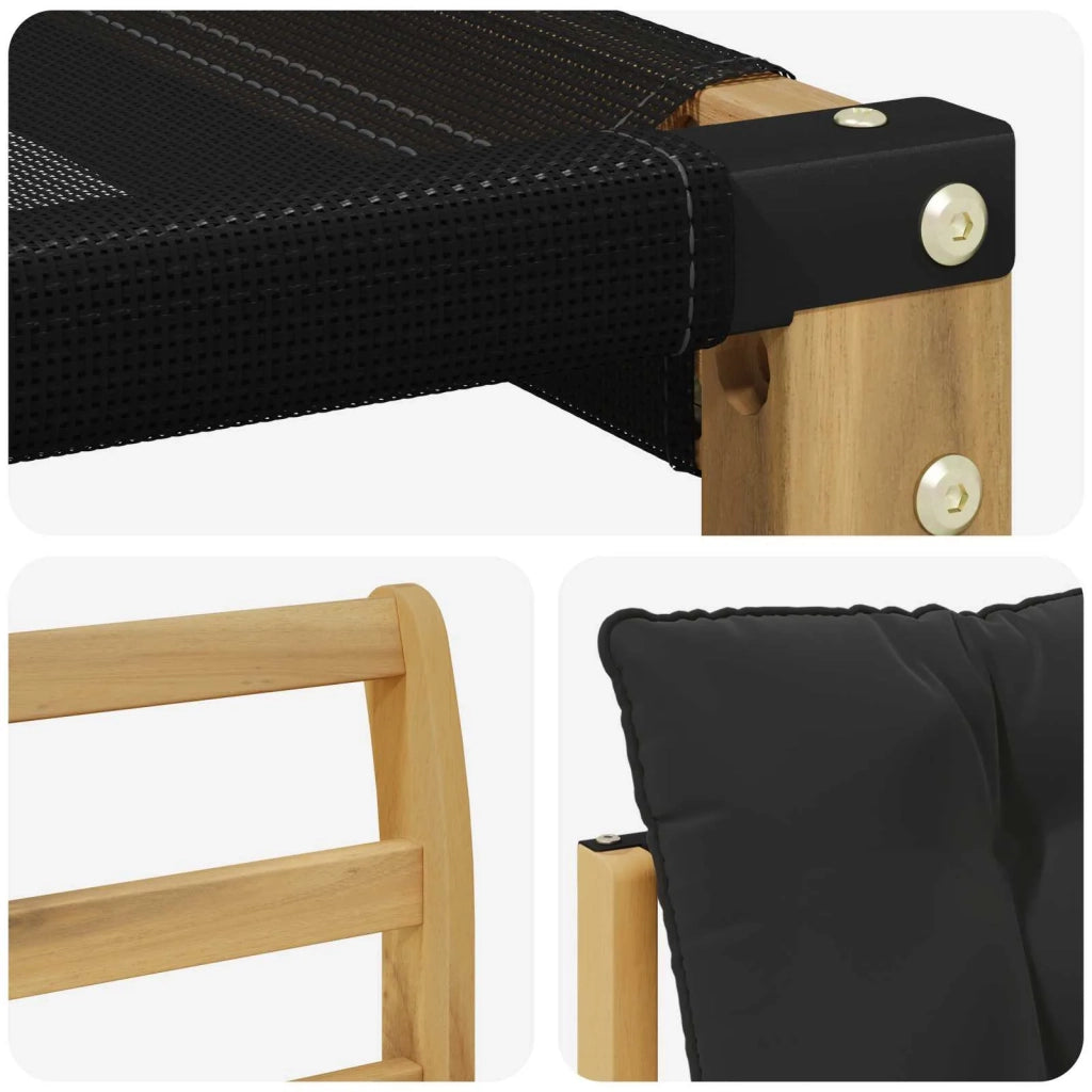Set di divani da esterno 9 pz Bianco e Nero 3389862