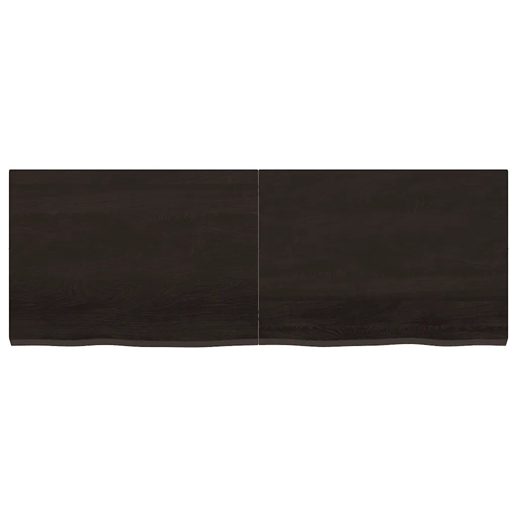 Ripiano Marrone Scuro 140x50x(2-4) cm Massello Rovere Trattato 363824