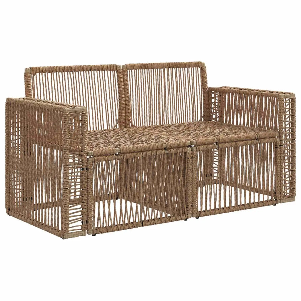 Divano da giardino 2-Numero di posti Beige polyrattan 42026700