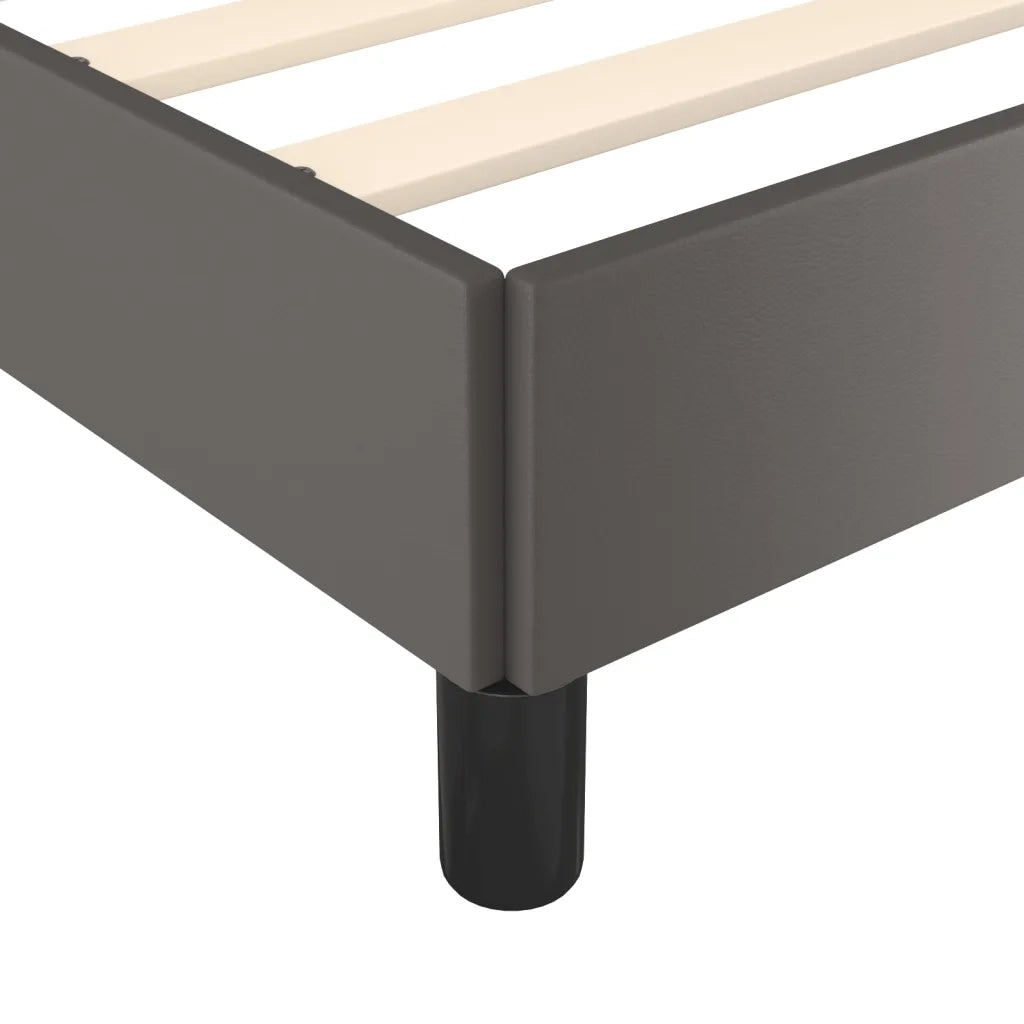Giroletto con Testiera-Struttura Letto con testiera Crema 90x190 cm in Similpelle 798187