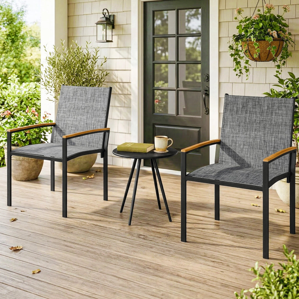 Set Bistr¨° 3 Pezzi ¨C zephmum ¨C Grigio, Rete e Metallo