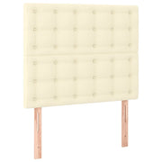Testiera | Testata Crema 90x5x118/128 cm Similpelle