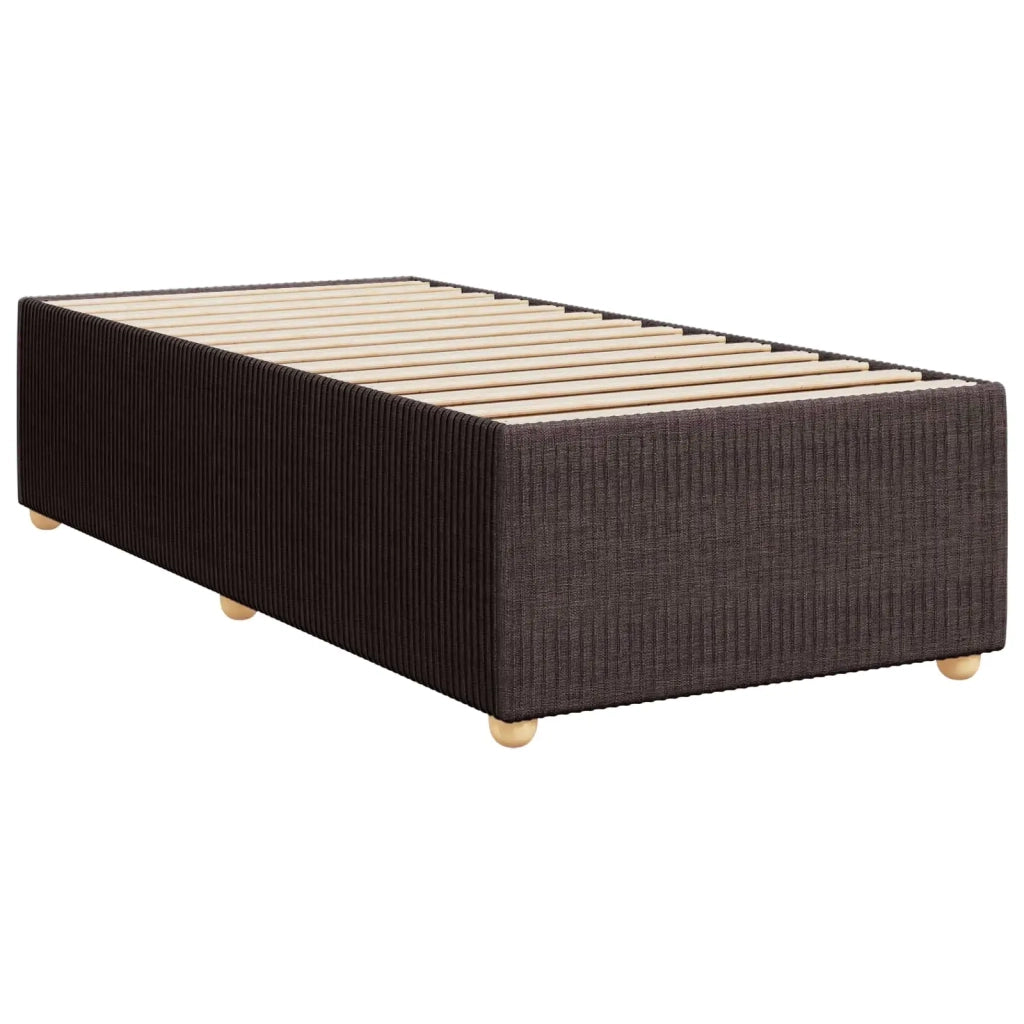 Letto Box Spring LED con Materasso Marrone Scuro 80 x 200 cm 3455730