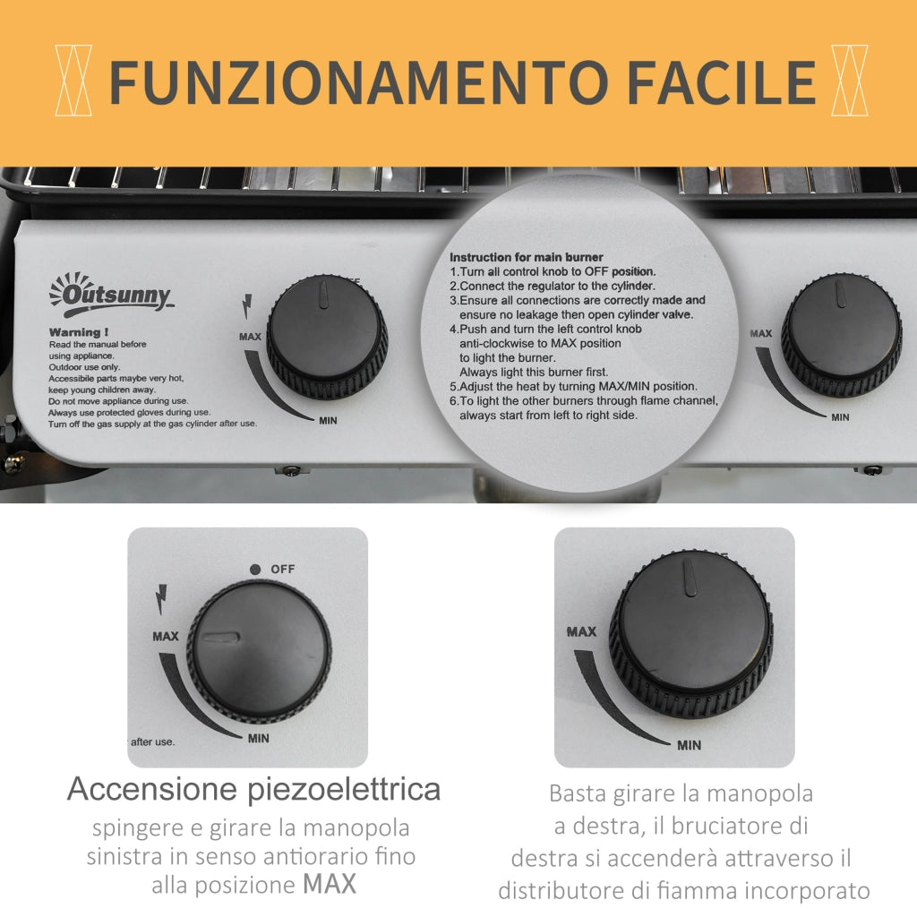 Barbecue a Gas con Coperchio ¨C Xylo ¨C 5.6kW, 104x49x99cm