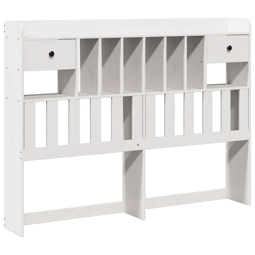 Letto Libreria senza Materasso Bianco 150x200 cm Legno di Pino 3322266