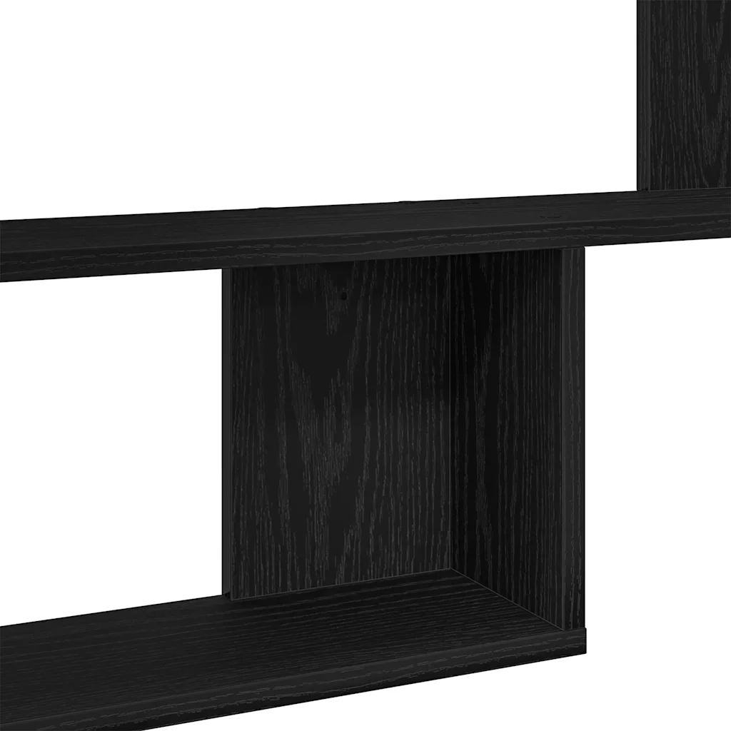 Mensole da Parete 2 pz Rovere Nero 50x12x50 cm in Truciolato 868068