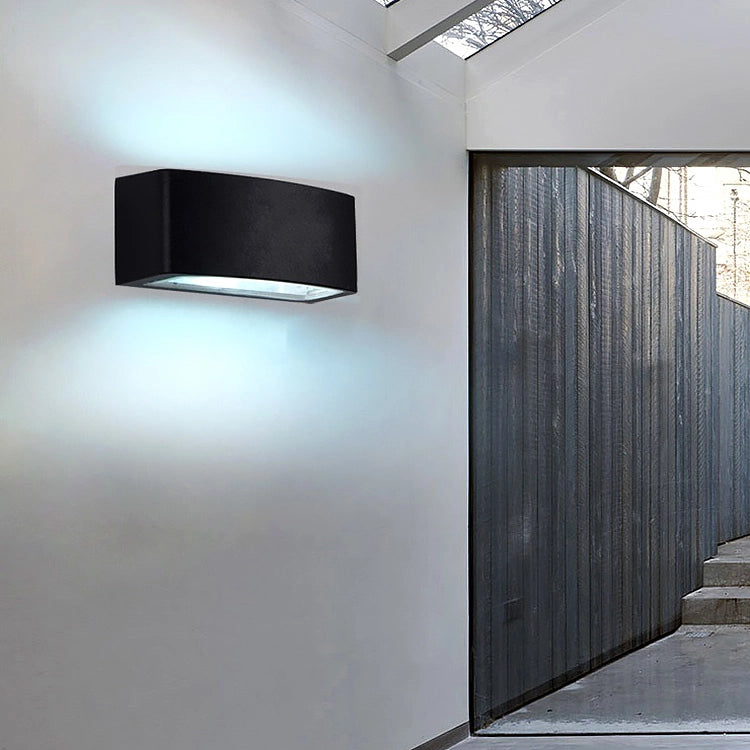 Applique a parete per esterno IP65 con attacco E27 luce lampada da muro nero
