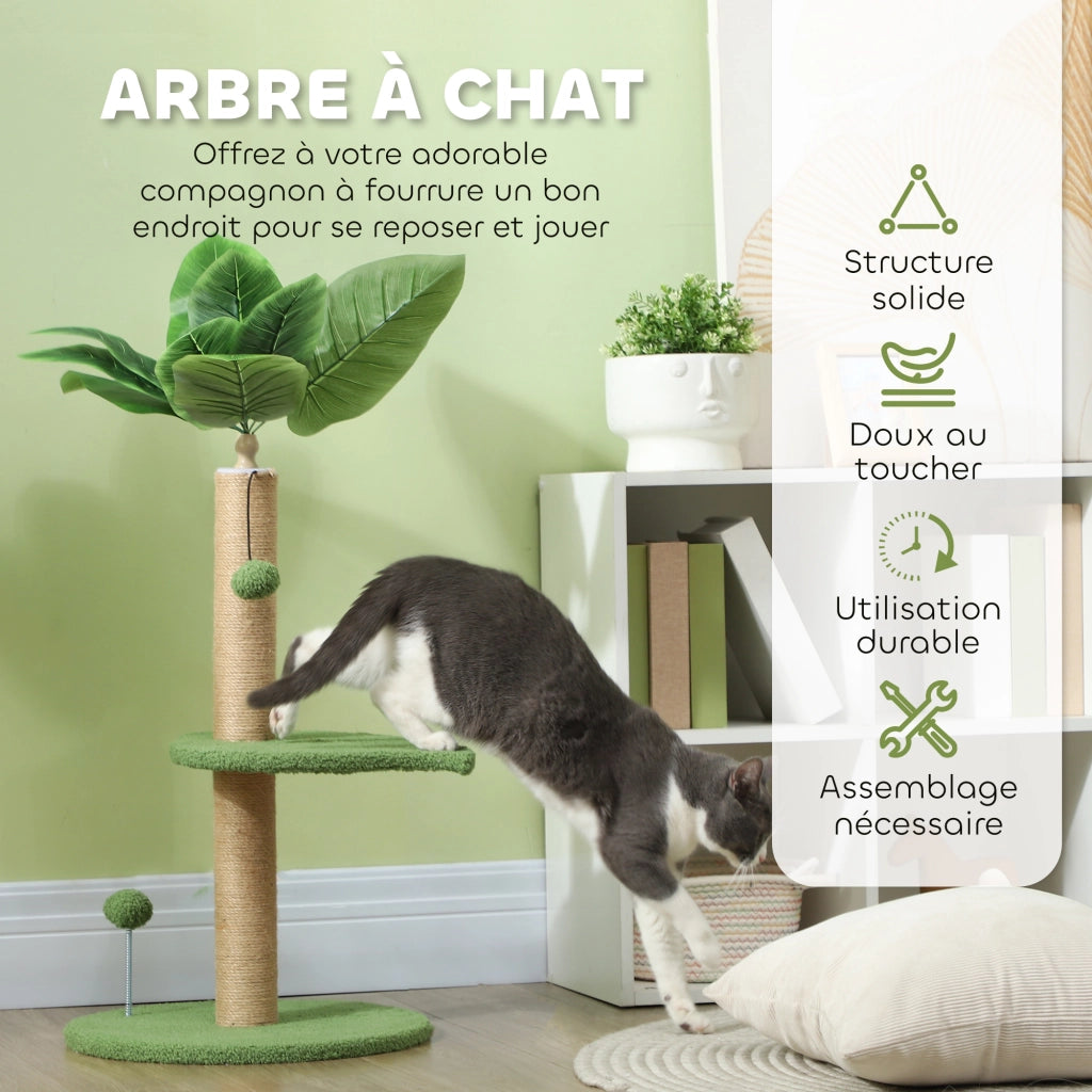 Albero per gatti con tiragraffi, palle e piattaforme ¨C zephmum ¨C 83 cm