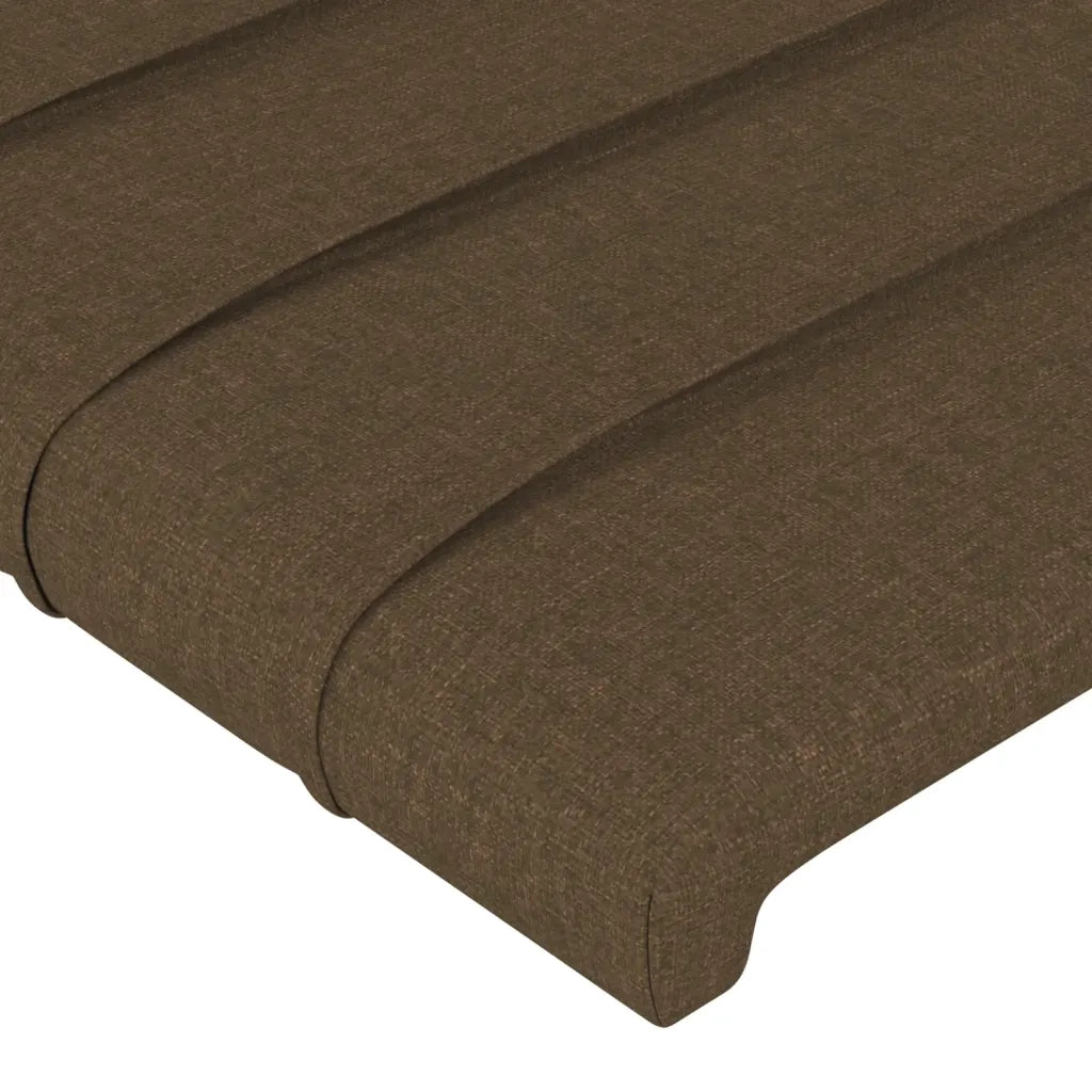 Testiera | Testata a LED Marrone Scuro 160x5x78/88 cm in Tessuto
