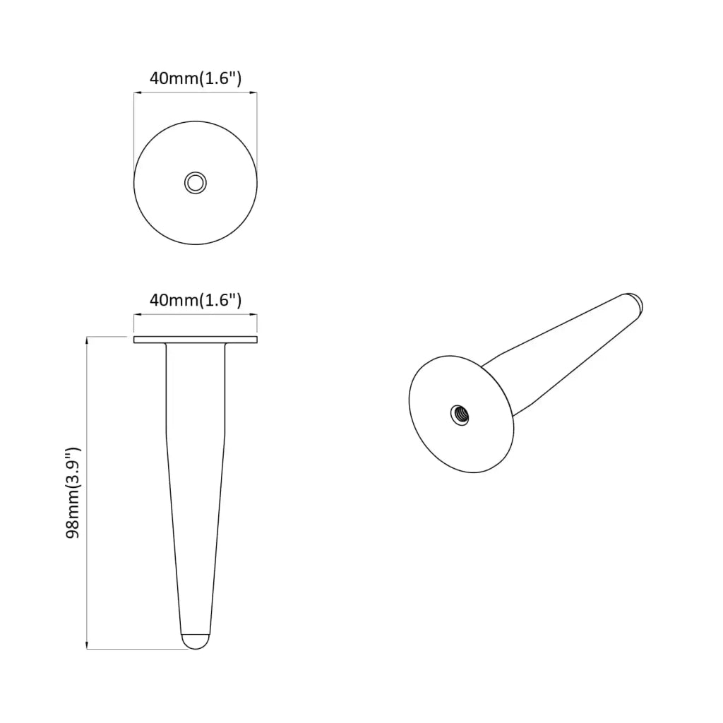 Piedi in piedi 12 pz Oro 98 x 40 mm Ferro CFW4461660